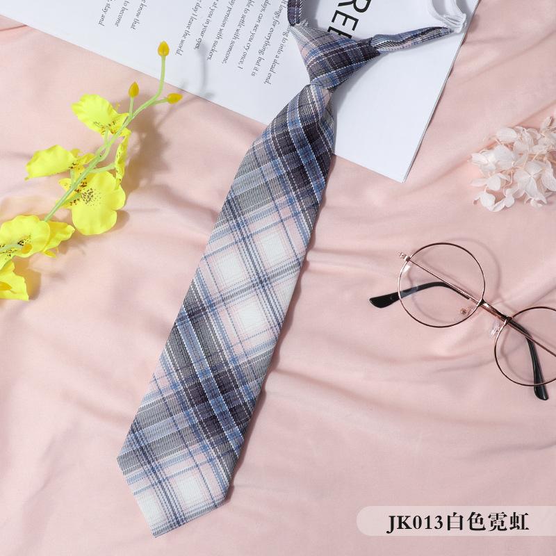 Jk Japanisches Karo Damenkragen Schwarzer Krawattenkragen Seil College-Stil Streamer Schleife Hemd Ins Matrosenanzug