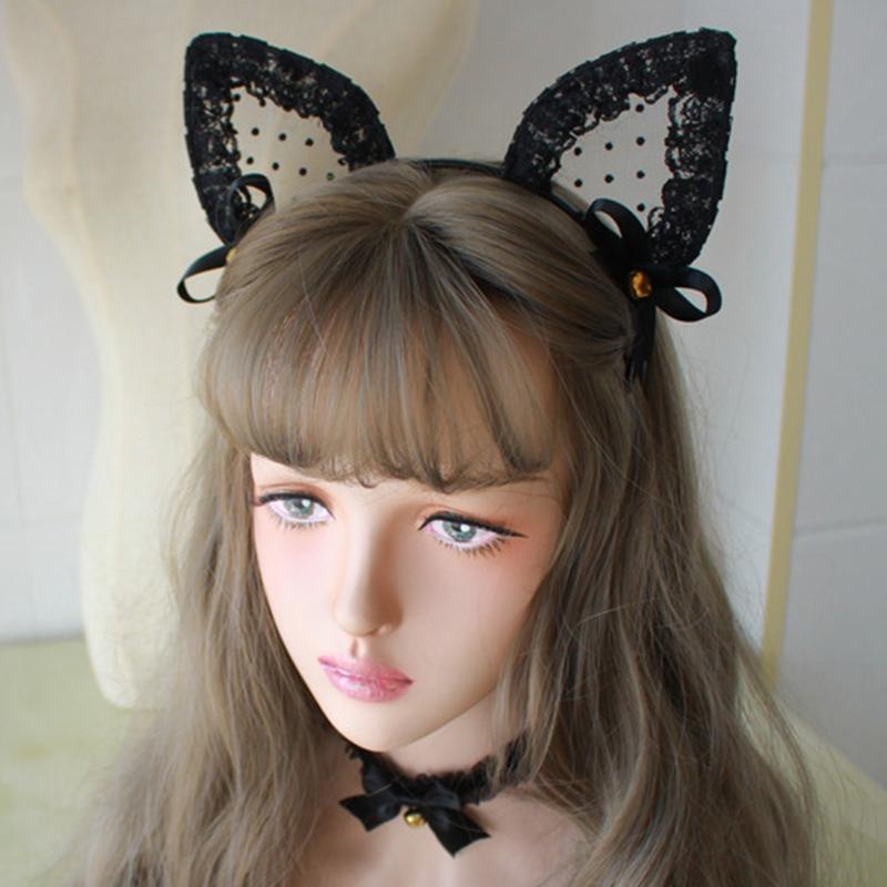 Women Girls Cute Cartoon for Cat Ears Shaped Headband Multi Color Hair Hoop Makeup Wash Face Christmas Party Headpiece
