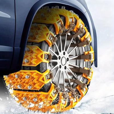 1/5/10PCS Heavy Duty Snow Chains Universal Fit for Car Truck SUV Ice Snow Traction Fishbone Design Durable Anti Slip Chains