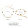 Yhpup Gift New Style Stainless Steel Exquisite Chain Necklace Bracelet Bangle Set Gold & Platinum Plated Stylish Unique Jewelry