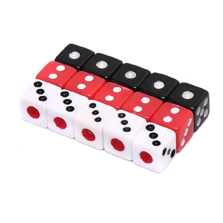 Acrylic Dice Game Props for Children Black White Square Corner Digital Dice Kit