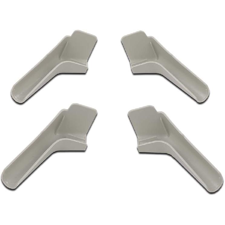 G-PLUS RV Rain Gutter Spout Long Version Left and Right Black Gutter Spout 3 1/2" Long 4pcs