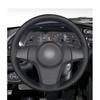 Ručně šitý černý PU potah krytu volantu z umělé kůže pro Opel Corsa D Chevrolet Niva Lada 3-paprskový 2006