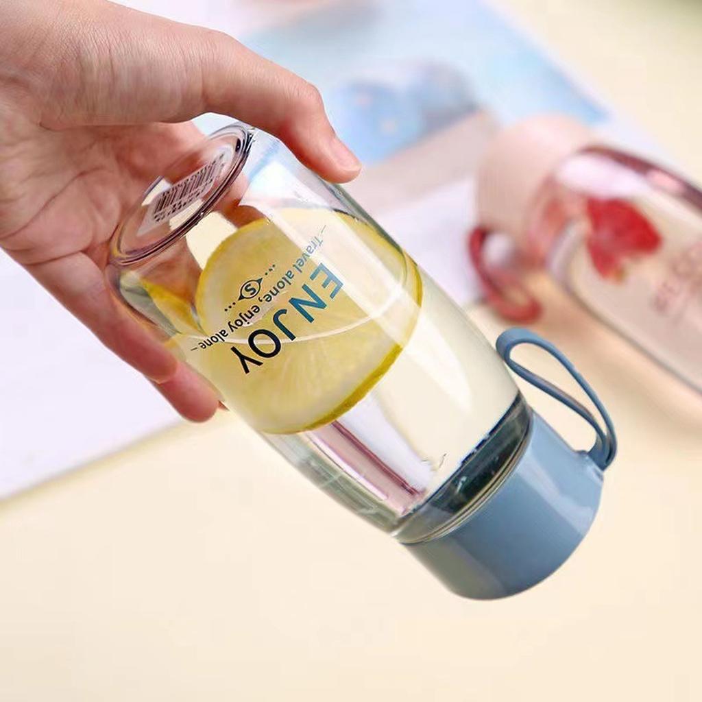 High Appearance Student Water Cup Summer Portable Plastic Cup Drop Resistant High Temperature Resistant Transparent Girls Cup