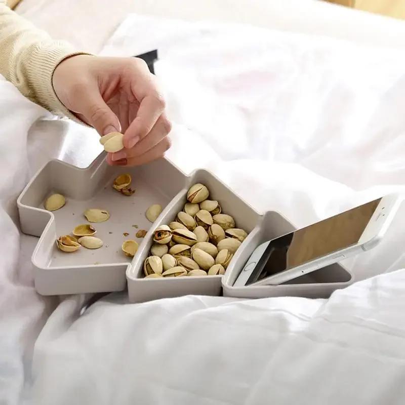 Christmas Tree Shape Living Room Candy Snacks Nuts Seeds Dry Fruits Plastic Plate Dishes Bowl Breakfast Plates Tray Tableware