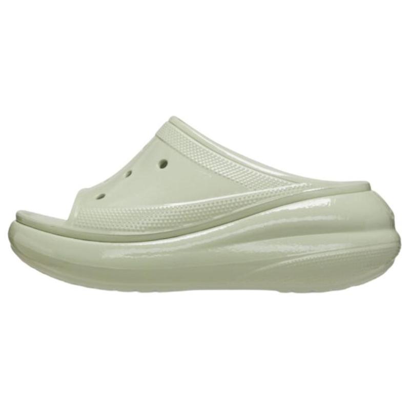 Crocs Crush High Shine Slides 5.2cm 'Light Green' Women's