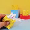 Cute Cheese & Mouse Squeeze Toy Creative Decompression Fidget Stress Reliever Soft Squeezable Decor Novelty Gift for Kids Adults Fun Party Favor