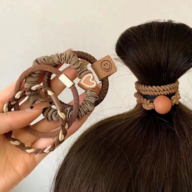 10pcs Hair Ties Scrunchies For Women Girls Elastic Rubber Band For Hair Gums Straps Garter Ponytail Holder Hair Band Scrunchy