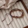 New Chinese Colorful Bead Bracelet for Women Antique Elegance Adjustable Multi Layer Stackable Hand Jewelry