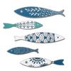8 Pcs Rustic Wood Fish Wall Art Beach Nautical Wall Hanging Decor Ocean Fish Wall Sculpture for Home Bathroom Bedroom Lake House