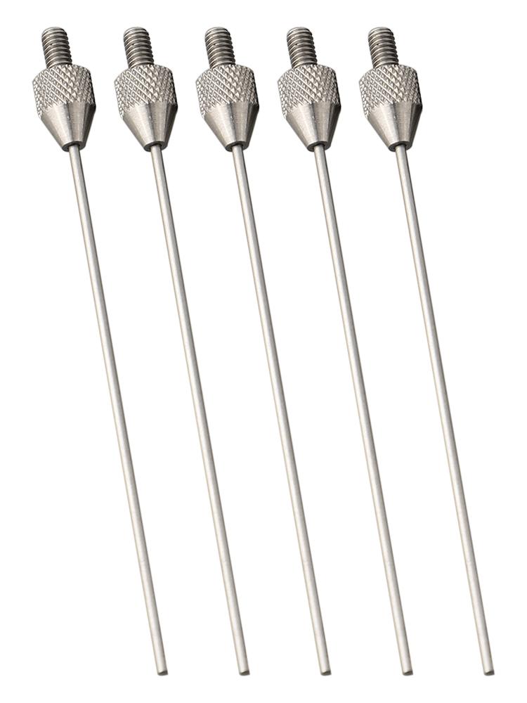 Set of 5 Needle Contact Points for Dial Indicator and Depth Gauge Probing with 1X50mm Long Tip M2 5 Thread Stainless Steel