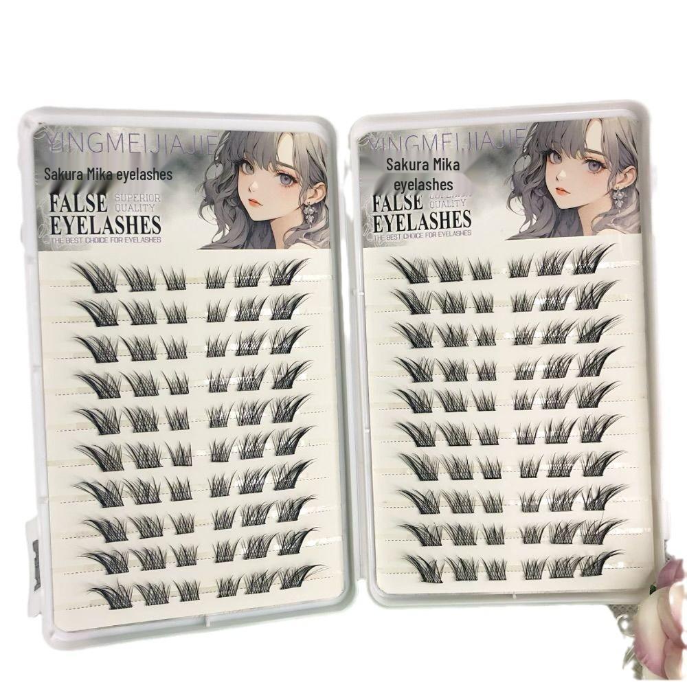 High-Capacity Glue-Free Self-Adhesive Su Daji Fox-Eye Natural Segmented False Eyelashes