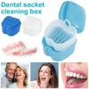 1 Stück Gebissbox Tablett Etui Dental Kieferorthopädischer Halter Farbiges Tablett Aufbewahrungsbox Kunststoffzahnbehälter Schutzbox für Künstliche Zähne