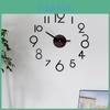 Elegant Diy Number Wall Clock 3d Mirror Sticker For Stylish Home Office Decor