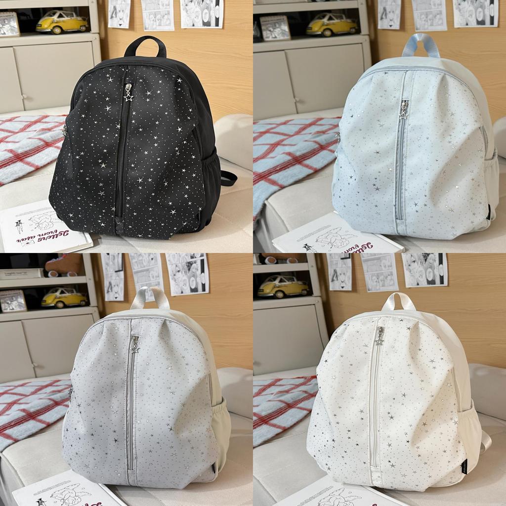 Starry Girl School Backpack With Nylon Material For Travel And Casual Use