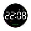 Colorful LED Dynamic Wall Clock: Perpetual Calendar & Simple Decor for Living Room