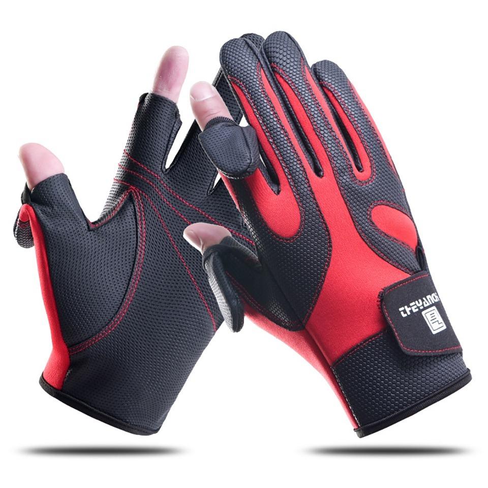 Getinfit Anti-Slip Fishing Gloves Winter Outdoor Thickening Wear-Resistant Flip Fingers Fishing Cycling Rock Climbing Gloves