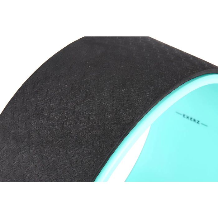 Roue De Yoga - EXERZ - Modèle 33 Cm - TPE Et ABS - Vert/Noir - Améliore Flexibilité