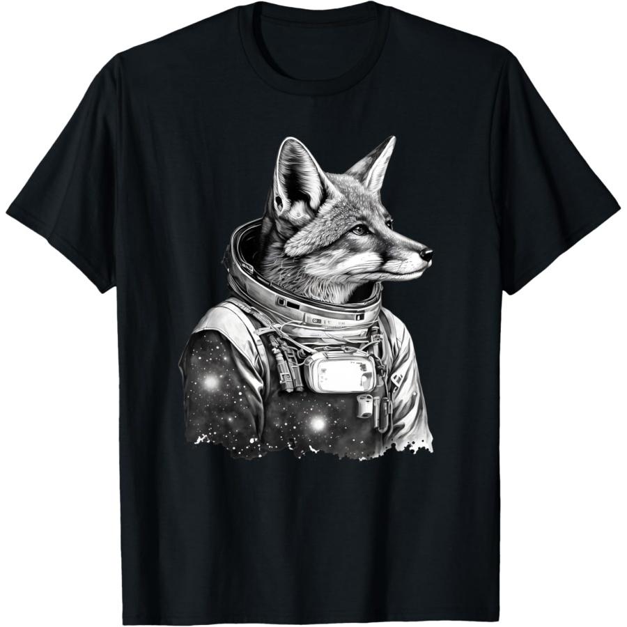 Space Fox Astronaut In The Space Foxes Lovers T-Shirt XXXXXL чёрный
