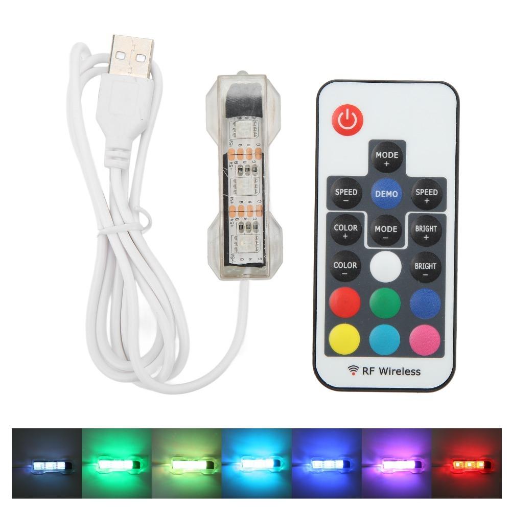Colorful Light LED Aquarium Light LED Split Type Fish Tank Light Remote Control Hex Square Blocks Remote Control Light белый