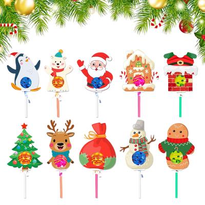 Christmas Lollipop Holder Santa Claus Wrap Package Cards Cute Santa Claus Elk Card Insertion Gift Lollipop Plugin Decoration