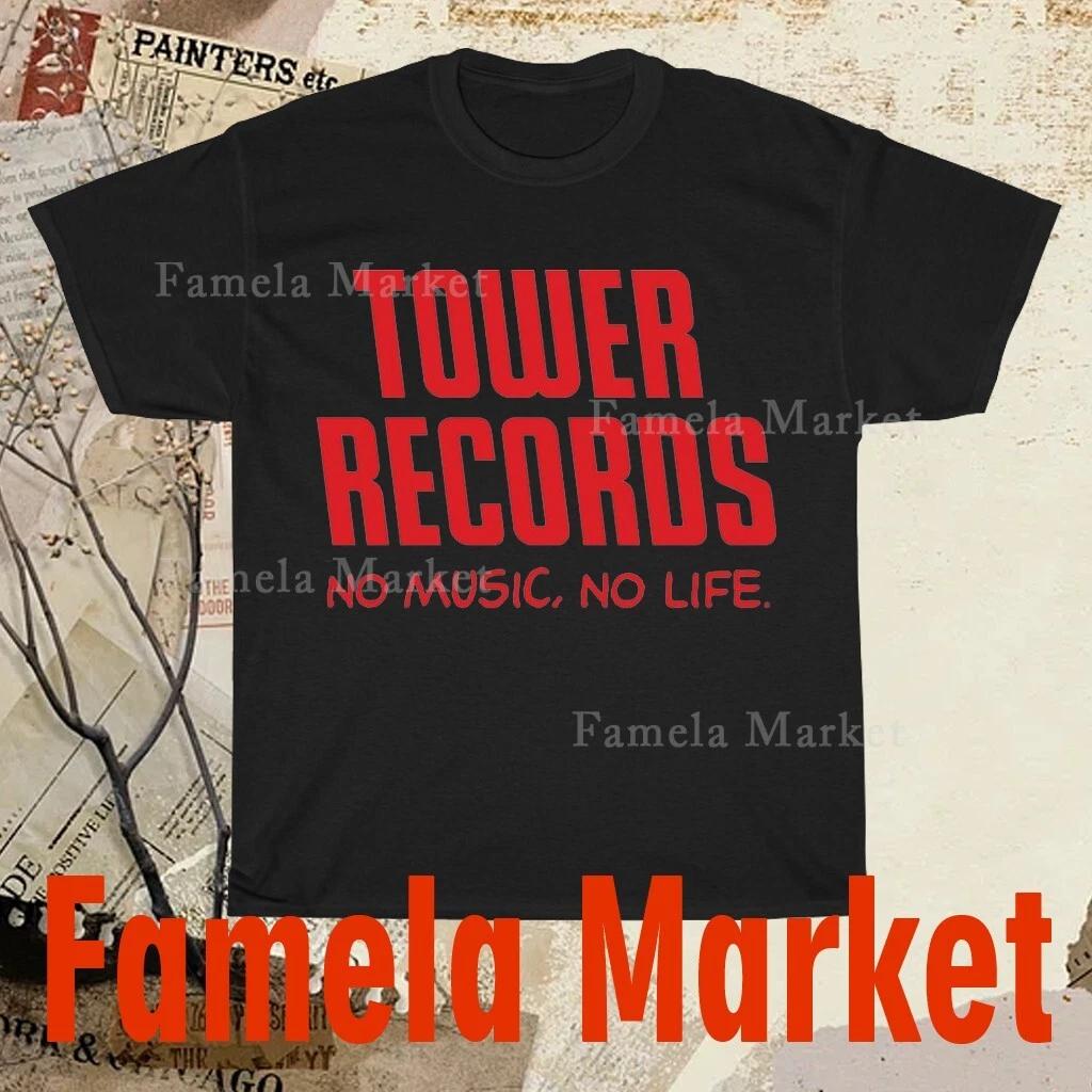 

Tower Records No Music No Logo Футболка Смешная Американский Размер S - 5XL Футболка S