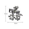 Vintage Angel Ride Horses Brooches For Women Unisex Metal Lucky Year Of The Horse Animal Office Casual Brooch Pins