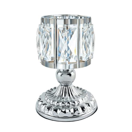 Faux Crystal Candle Holder European Style Candle Cup Shiny Tealight Holder Table Centerpiece for Home Wedding Party Decoration