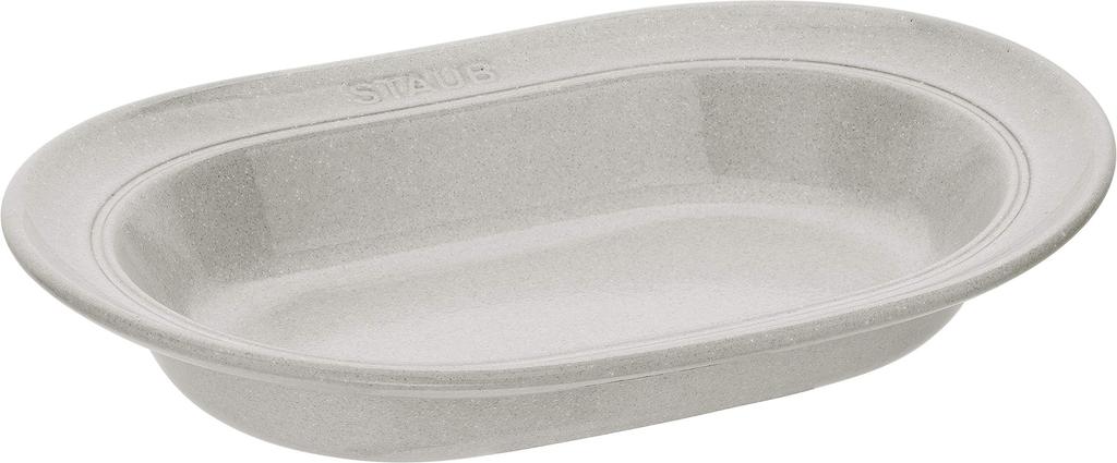 Staub Plate 25cm Curry Plate Oval Plate Ceramic Pottery Microwave Safe Japanese Ceramic Plate "Oval Campagne" [Authorized Product] 40508-030