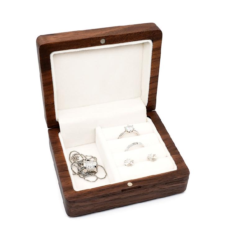Jewelry Organizer Box Earring Holder Small Wooden for Case for Bracelets Rings