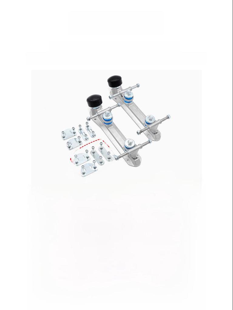 Aluminiowa podstawa do wrotek dwurzędowych i akcesoria