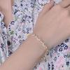 Exquisite Flowers Gentle Style Natural Chalcedony Oval  Bracelet for Women Sweet New In Bangles Wedding Jewellry