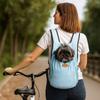 Portable Breathable Pet Chest Shoulder Bag Adjustable Double Shoulder Dog Walking Bag Foldable Cycling Pet Backpack Travel