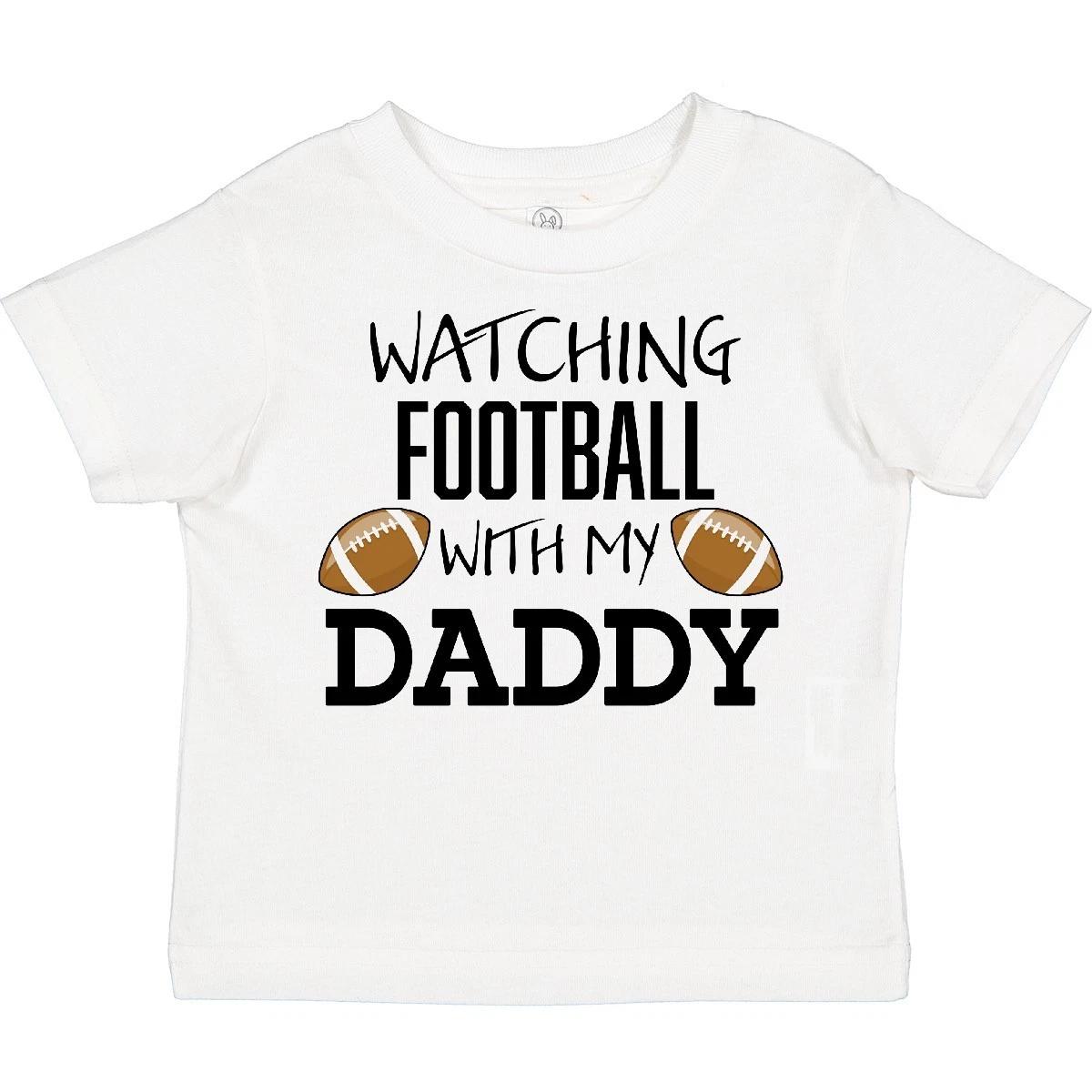 Inktastic Watching Football With My Daddy Toddler T-Shirt Children Tv Dad Father 120