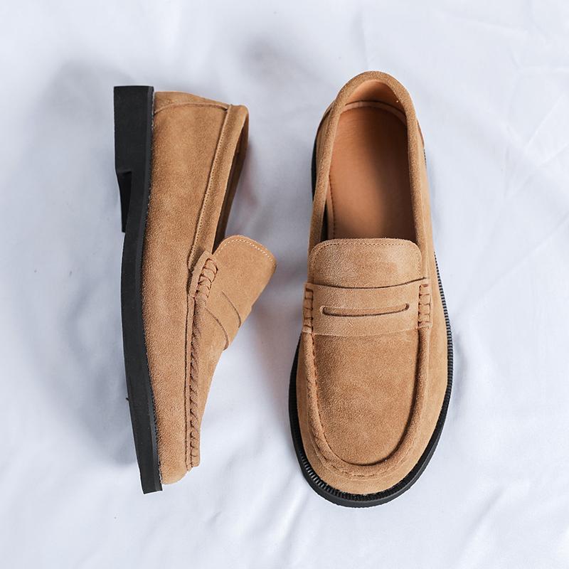 Fashion Genuine Leather Men's Loafers Summer Dress Shoes Work Casual Office Business Shoes Outdoor Walking Slip On Flats Male Moccasins
