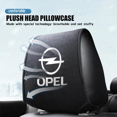 Car Seat Headrest Cover Auto Logo Head Pillowcase Accessories For Corsa Mokka Astra Cascada Adam Insignia Meriva Vectra