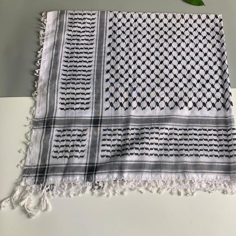 Keffiyeh Scarf Shemagh Desert Keffiyeh for Head Neck Scarf Military Shemagh Desert Scarf Arab Wrap Arab Turban Muslim H