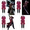 Devil May Cry Dante Cosplay Costume Set With Jacket Pants Gloves For Anime Game Roleplay