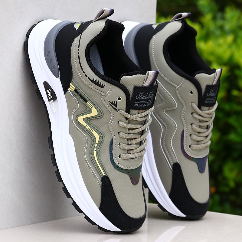 Winter velvet warm cotton shoes leather surface waterproof thickened sports shoes soft sole non-slip casual running shoes