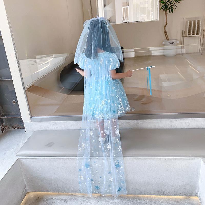 New Frozen Elsa Princess Dress Girls Dress Summer Dress Children's Trouser Dress Love Sand Foreign Style Skirt