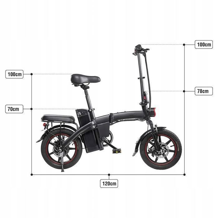 Bicicletta elettrica - DYU - A5 - Motore 250W - Batteria 48V 7.5Ah - Autonomia 50KM - Pieghevole