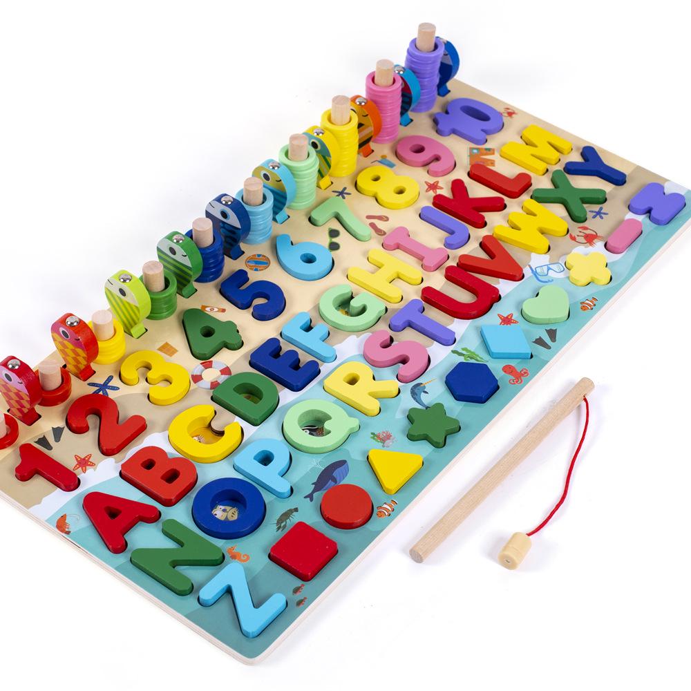 Toddler Number Puzzle Blocks for Early Education and Brain Development Ages 1-3 Boys & Girls