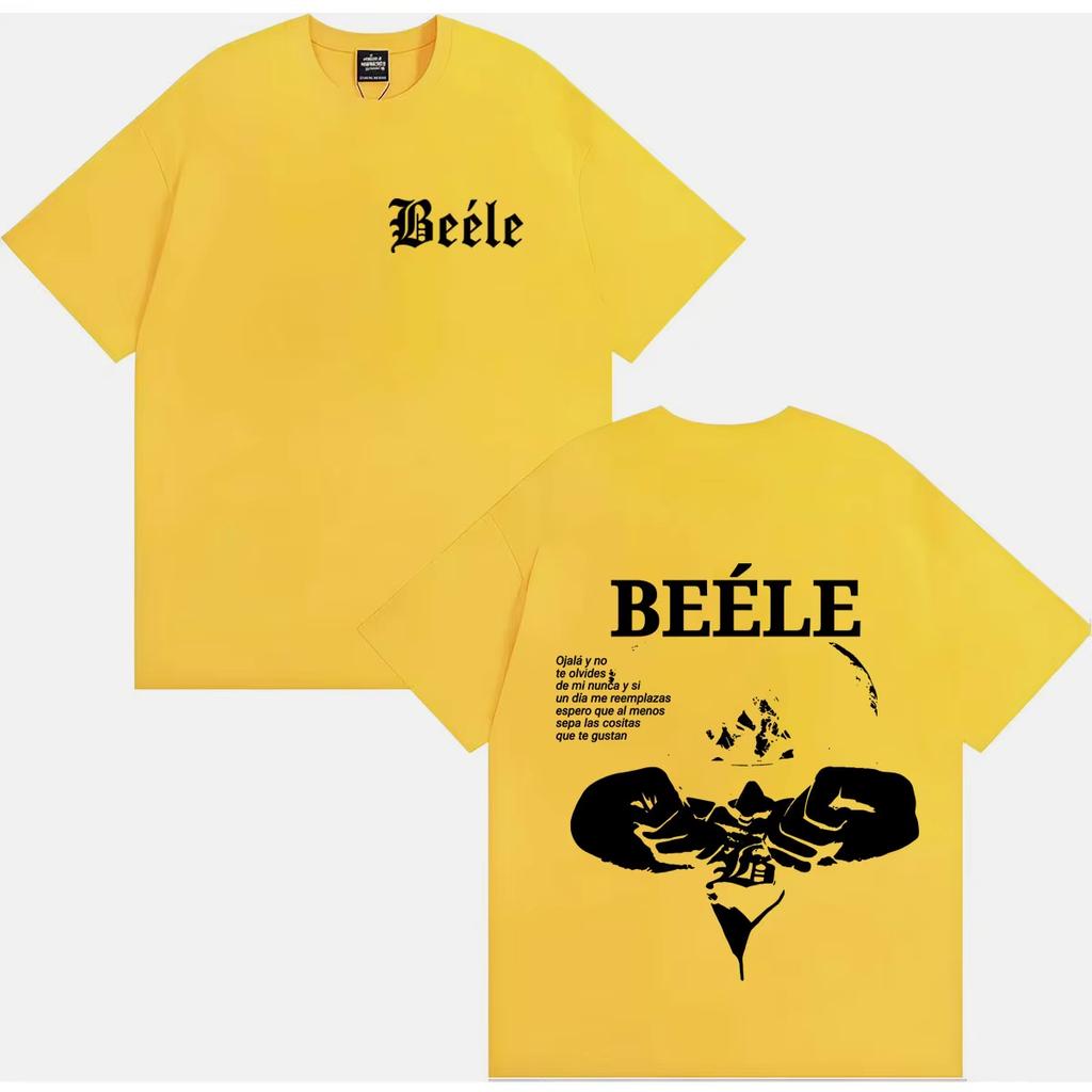 Rapper Beele Borondo 2026 Magliette Uomo Moda T-Shirt Cotone Stampa Double Face Casual Manica Corta Abbigliamento Casual