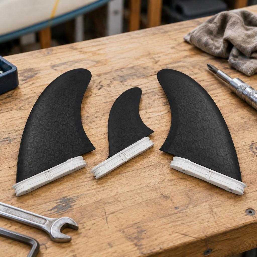 3 Pieces MR Surfboard Fin Textured for Paddling