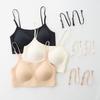 Liquid Foundation Invisible Thin Seamless Steel Rim Underwear Women's Small Breasts Show Large Comfort Invisible Beautiful Back Sling Bra Cover