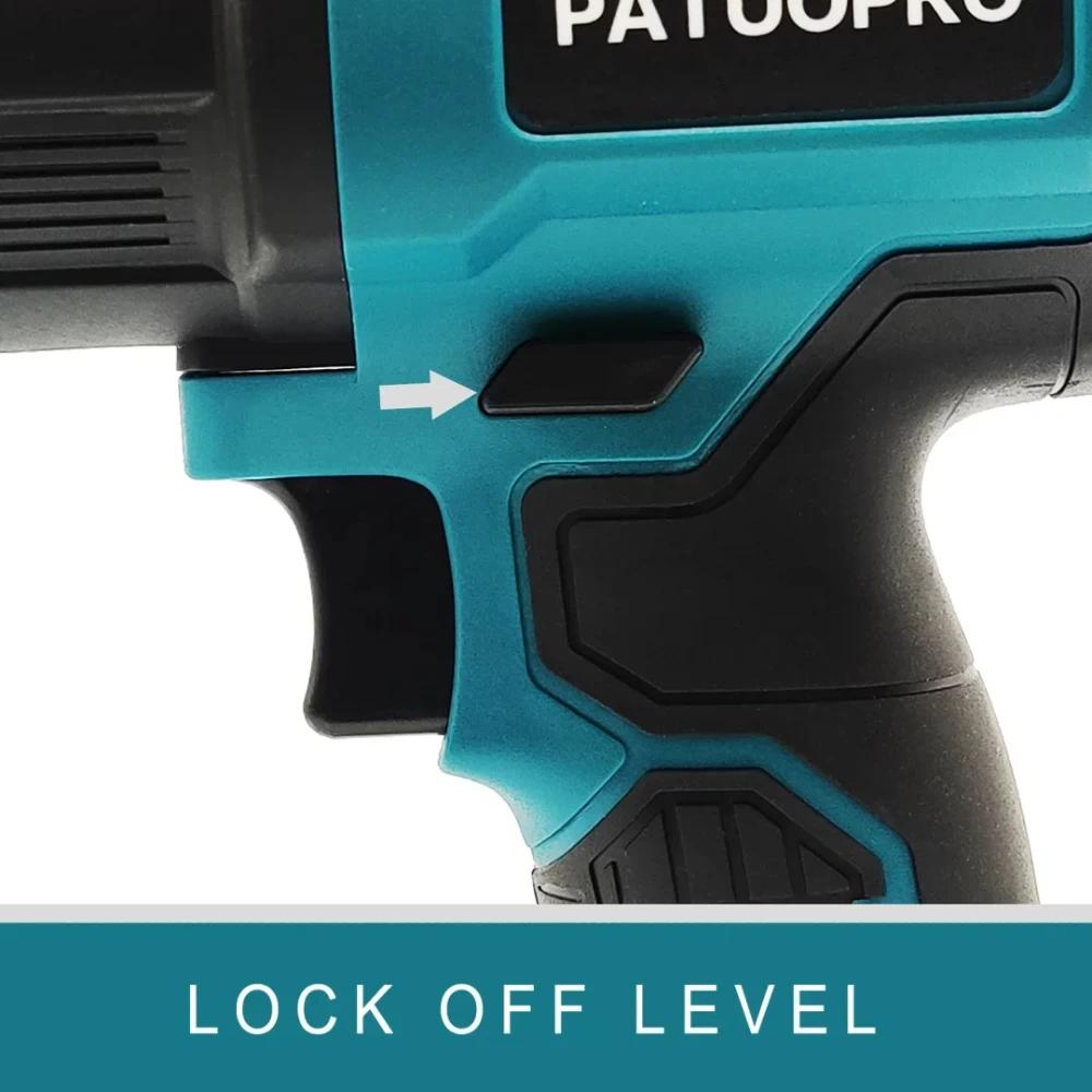 21V Cordless Heat Gun Portable Handheld Heavy Duty Electric Hot Air Gun Power Tools With 3 Nozzles For Makita 18v Battery