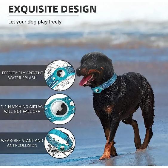 New For Apple Airtag Pet Dog Collar Anti-Lost Reflective Protective Tracker WaterProof For Pet Dog Cat Dog Positioning Collar