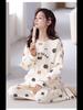 Women's Long-Sleeve Padded Pajamas, Cute Cartoon Style, Large-Size, Spring & Autumn Homewear, 2024 New Collection.