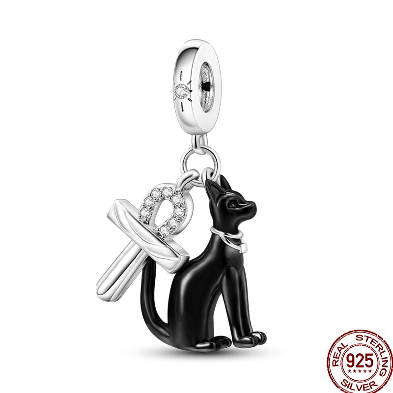 100% Copper Cute Pet Animal Owl Cute Puppy Pink Kitten Charm Beads Suitable For 3Mm Original Bracelet Diy