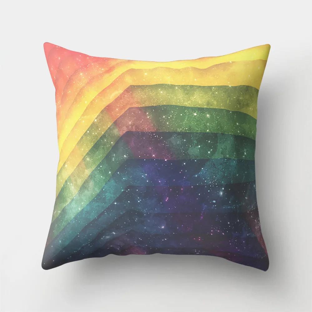 Outer Space Style Polyester Throw Pillow Case Spaceship Astronaut Print Cushion Cover Decorative For Sofa Bed Home Living Room